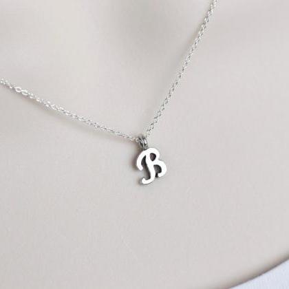 Initial Necklace, Sterling Silver Initial..