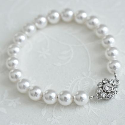 Bridal Pearl Bracelet, Bridal Bracelet, Classic..