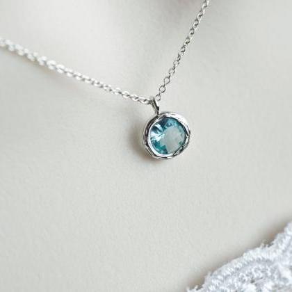Aquamarine Necklace, Aquamarine Pendant,..