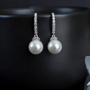 Bridal Earrings, Bridal Pearl Earrings,..