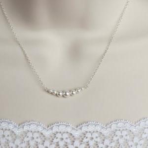 Bridal Pearl Necklace, Swarovski Pearls Necklace,..