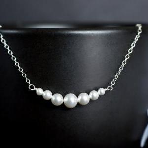 Bridal Pearl Necklace, Swarovski Pearls Necklace,..