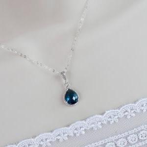 Blue Sapphire Necklace, Blue Sapphire Bridesmaids..