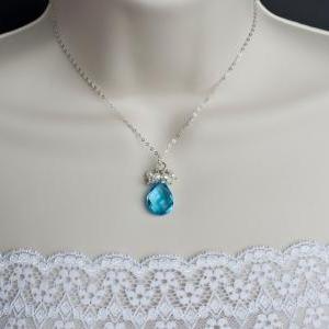 Bridesmaids Necklace, Apatite Blue Quartz And..
