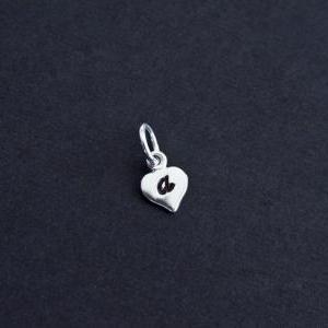 Add A Charm - Sterling Silver Tiny Heart Initial..