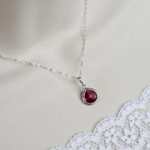 Ruby Necklace, Bridesmaids Necklace..