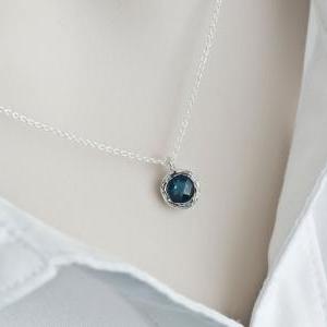 Blue Sapphire Necklace, Blue Sapphi..