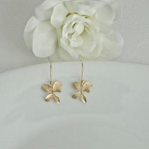 Gold/Silver Plated Orchid Earrings ..
