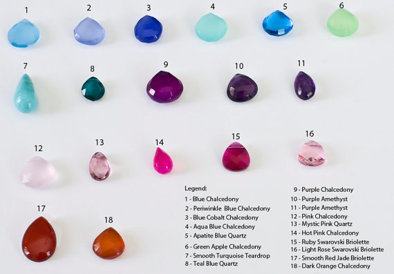 ADD ON - Additional Stone Briolette - Crystal Dangle/Drop Charm - Swarovski Briolette and Gemstones Briolette