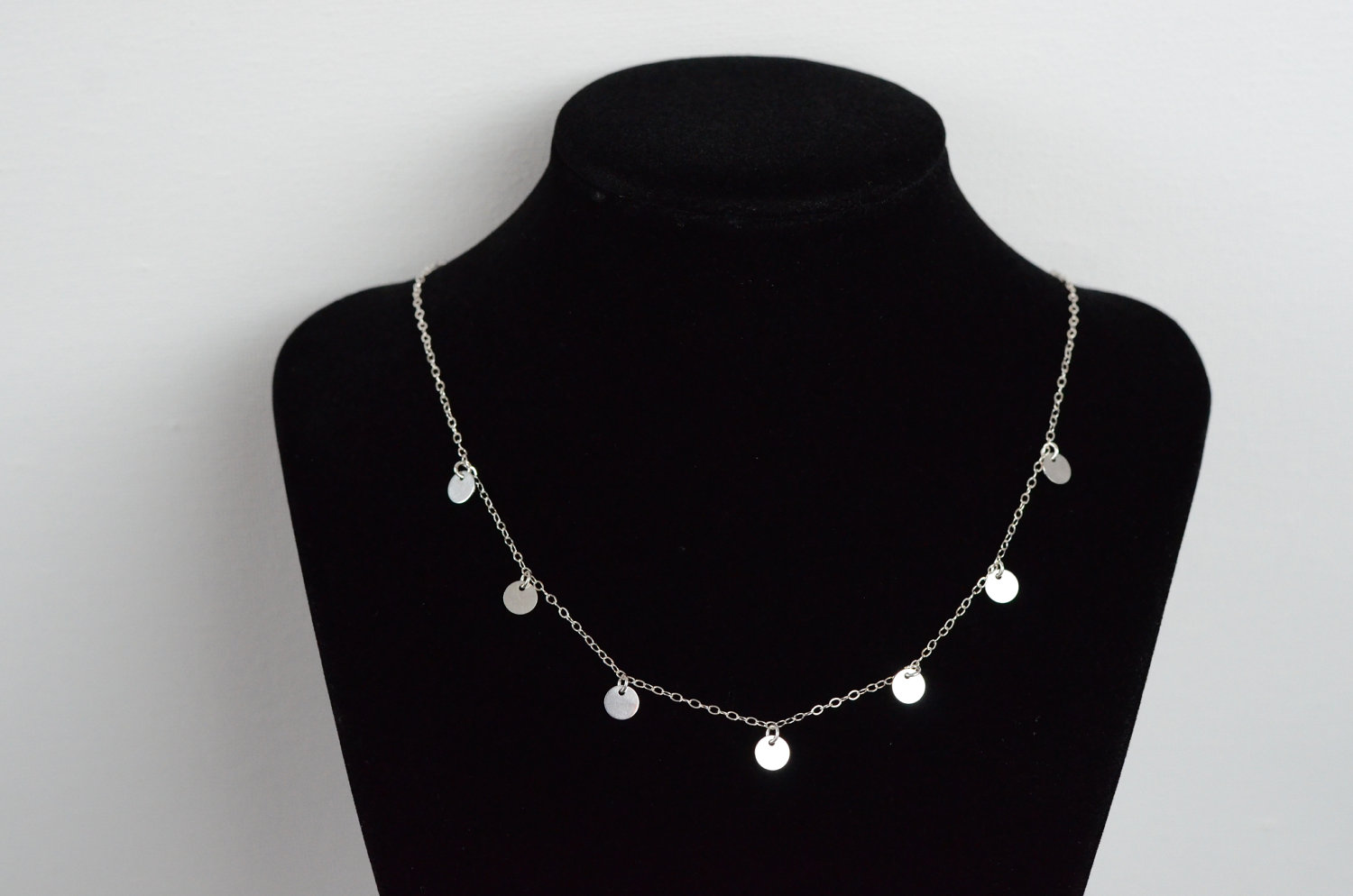 Sterling Silver Disc Necklace on Luulla